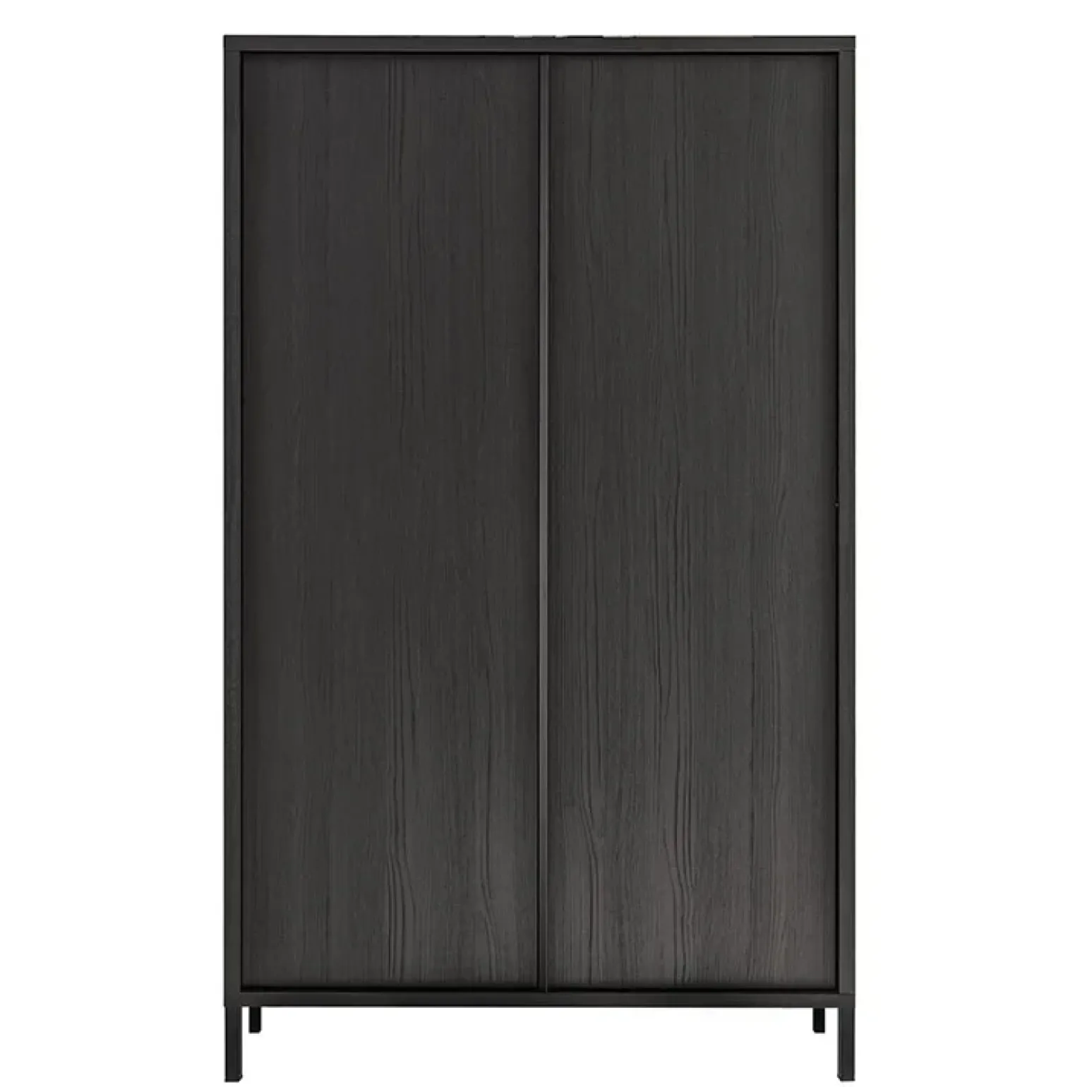 Credenza alta 106x177h cm 2 ante moderna nero frassinato Absolut