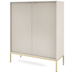 Credenza alta 104x125h cm 2 ante soggiorno beige Alisa