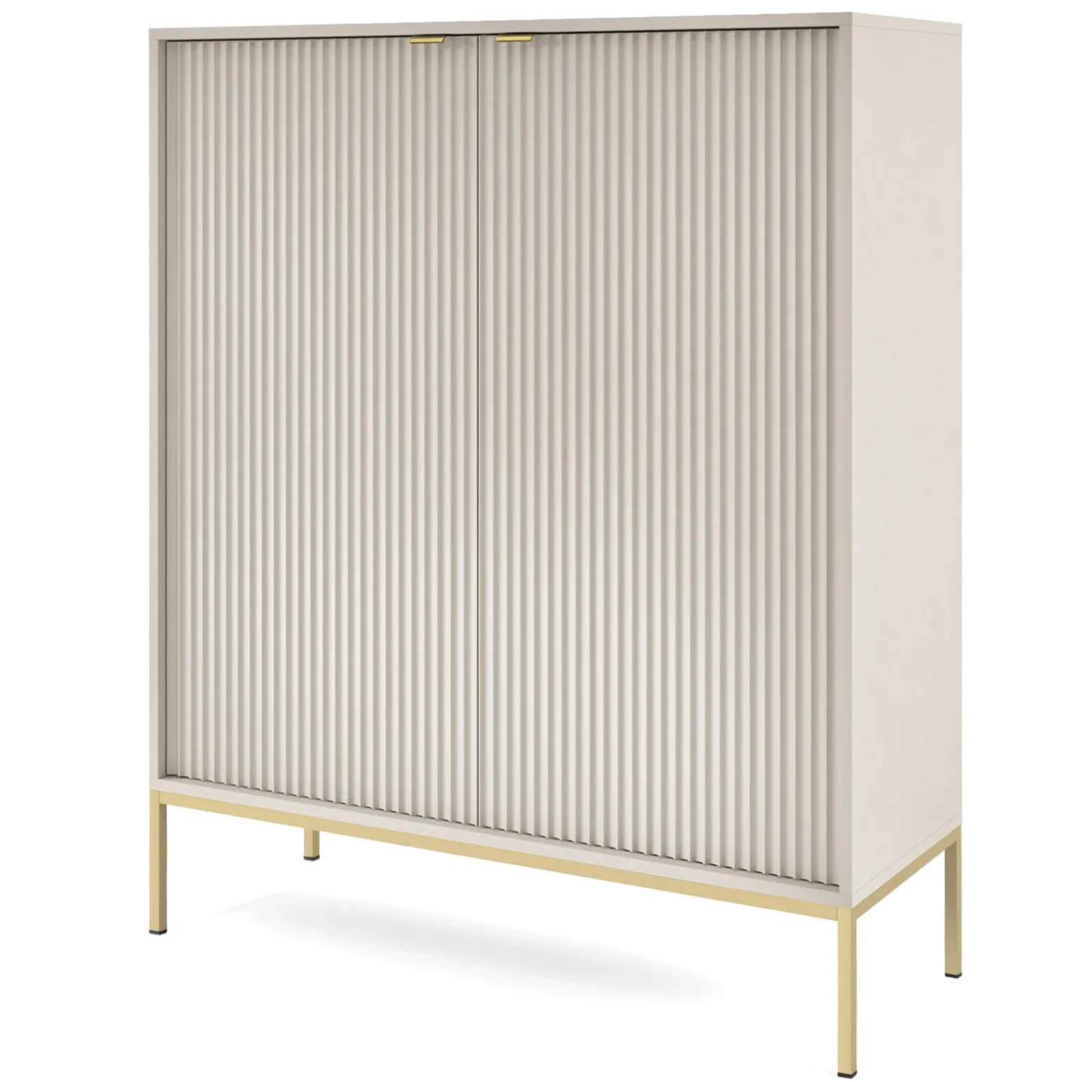 Credenza alta 104x125h cm 2 ante soggiorno beige Alisa