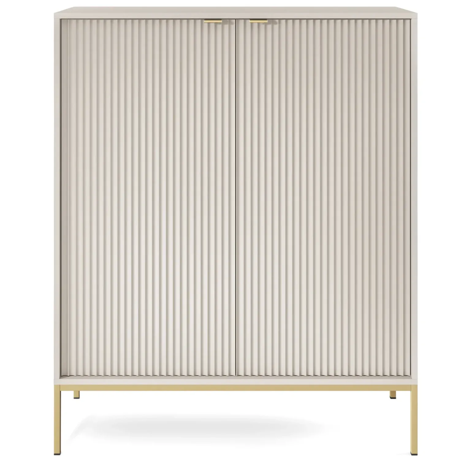 Credenza alta 104x125h cm 2 ante soggiorno beige Alisa