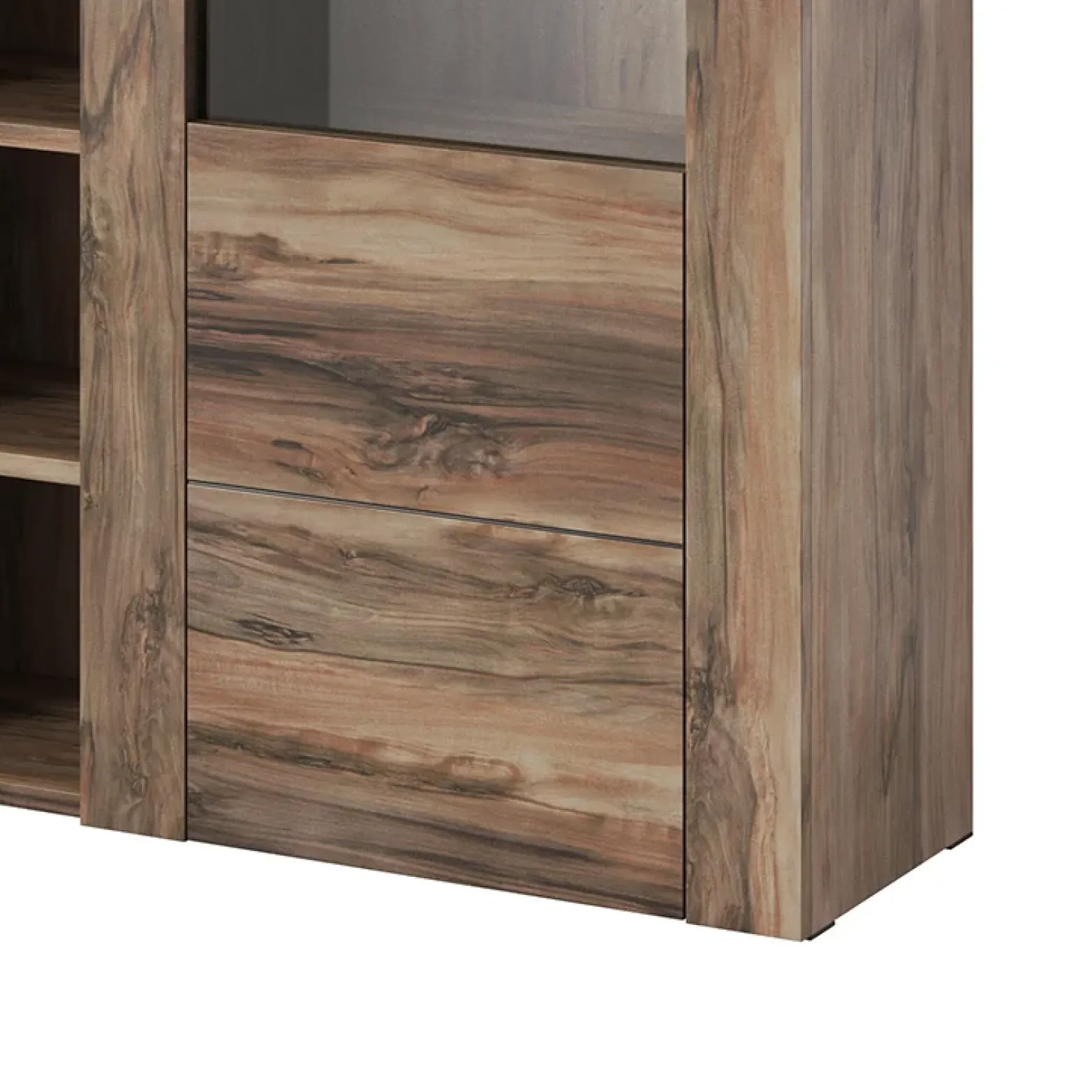 Credenza alta 155x130h cm 2 ante noce rovere grigio Paloma 2