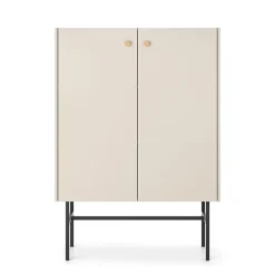 Credenza alta 94x132h cm 2 ante moderna beige Eterna