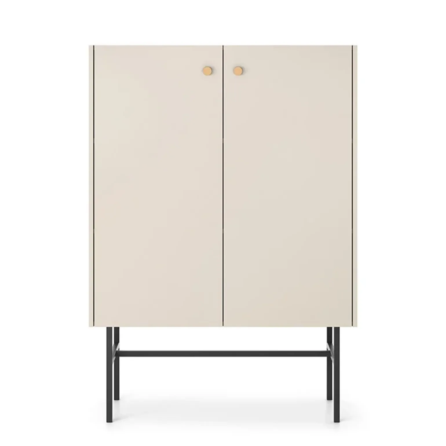Credenza alta 94x132h cm 2 ante moderna beige Eterna