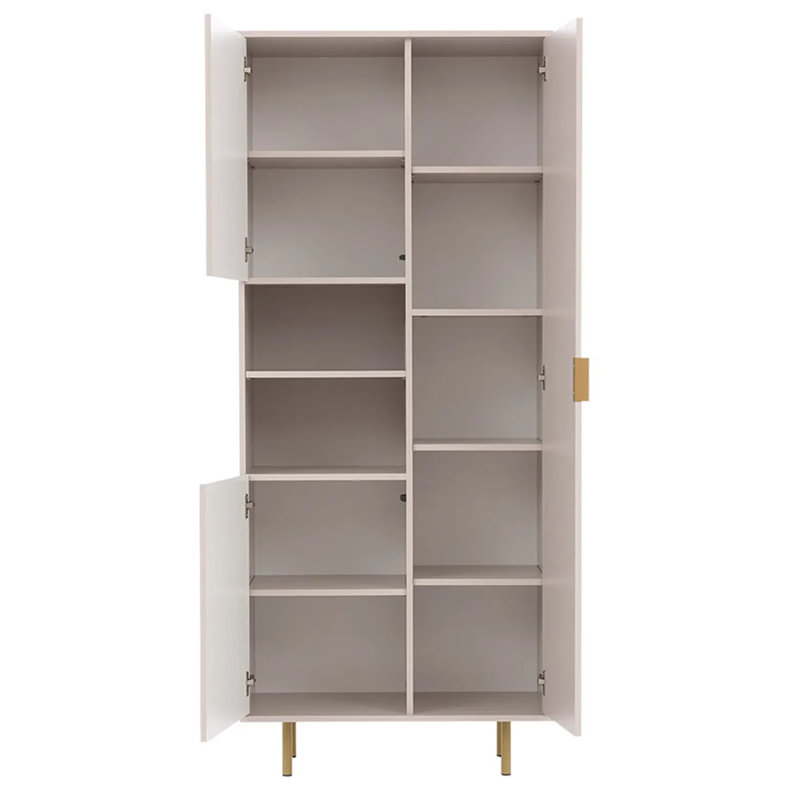 Credenza alta 80x190h cm 3 ante cannettato moderna beige Vanessa