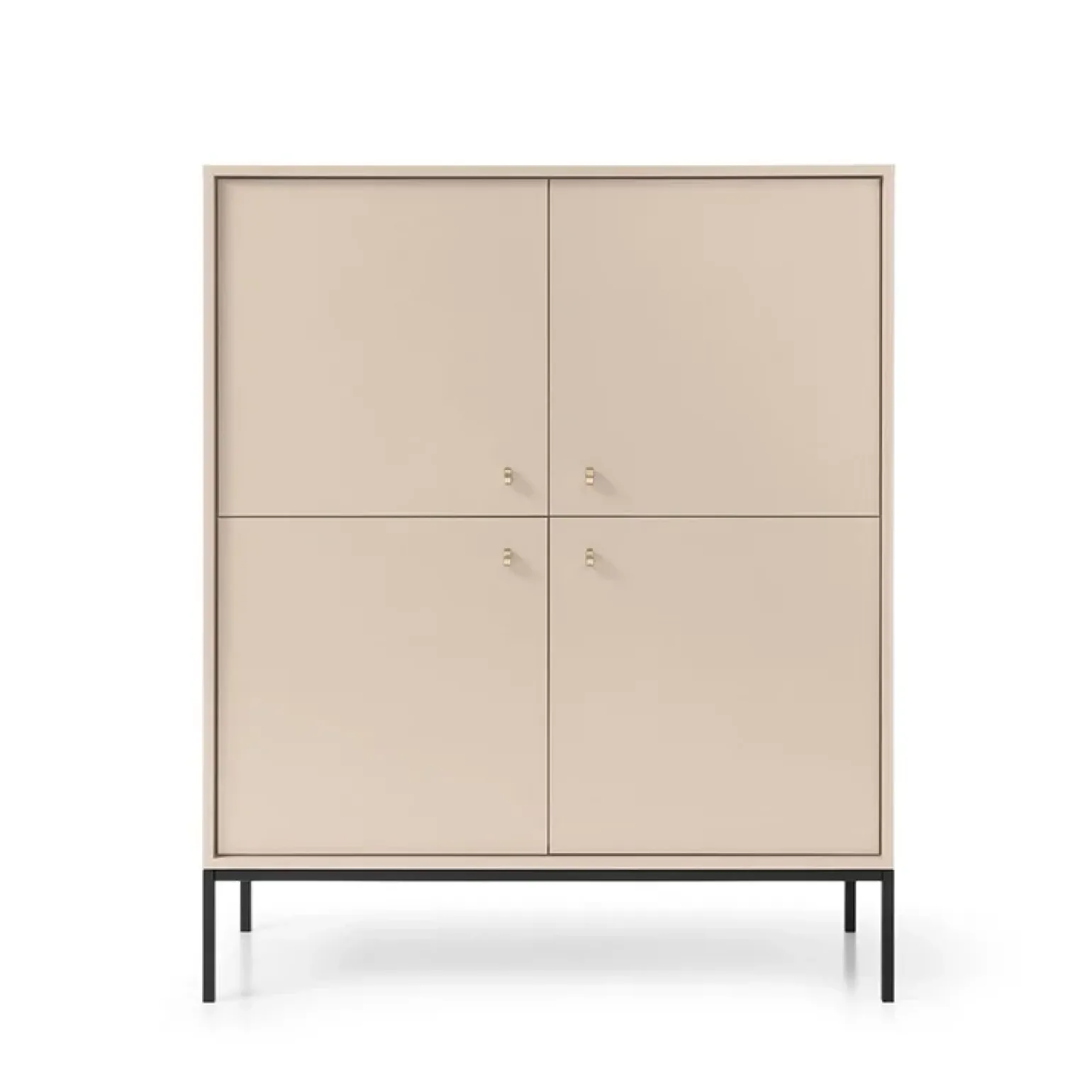 Credenza alta 104x125h cm 4 ante soggiorno beige Glory