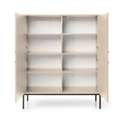 Credenza alta 104x125h cm 4 ante soggiorno beige Glory