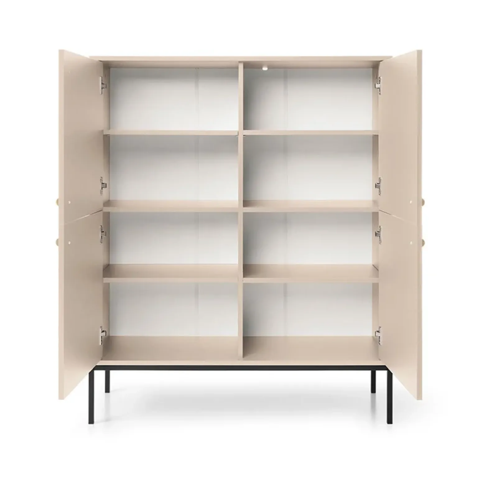 Credenza alta 104x125h cm 4 ante soggiorno beige Glory