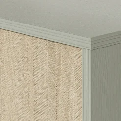 Credenza alta 80x160h cm 2 ante verde salvia rovere Myrta