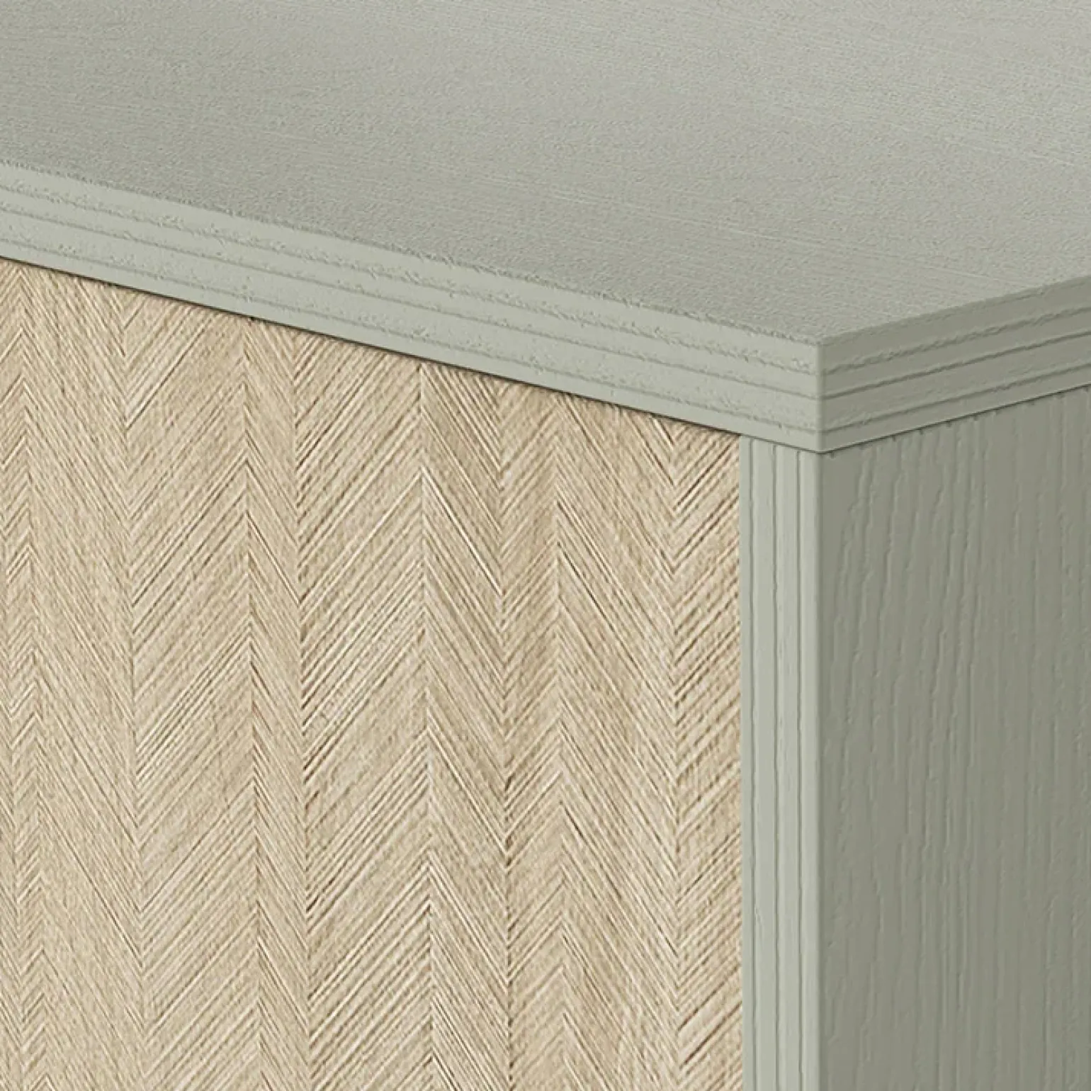 Credenza alta 80x160h cm 2 ante verde salvia rovere Myrta