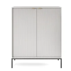 Credenza alta 104x125h cm 2 ante soggiorno grigio Alisa