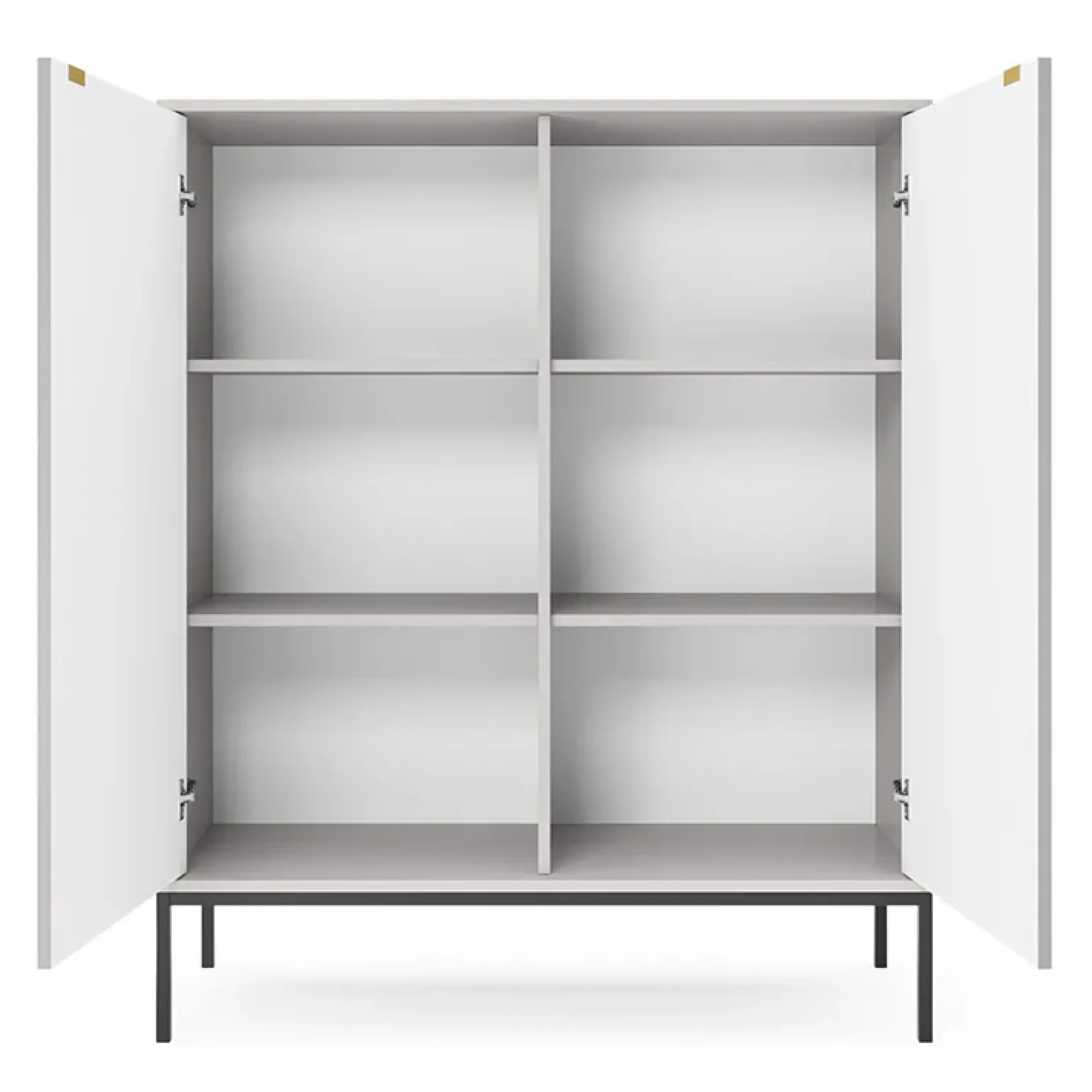 Credenza alta 104x125h cm 2 ante soggiorno grigio Alisa