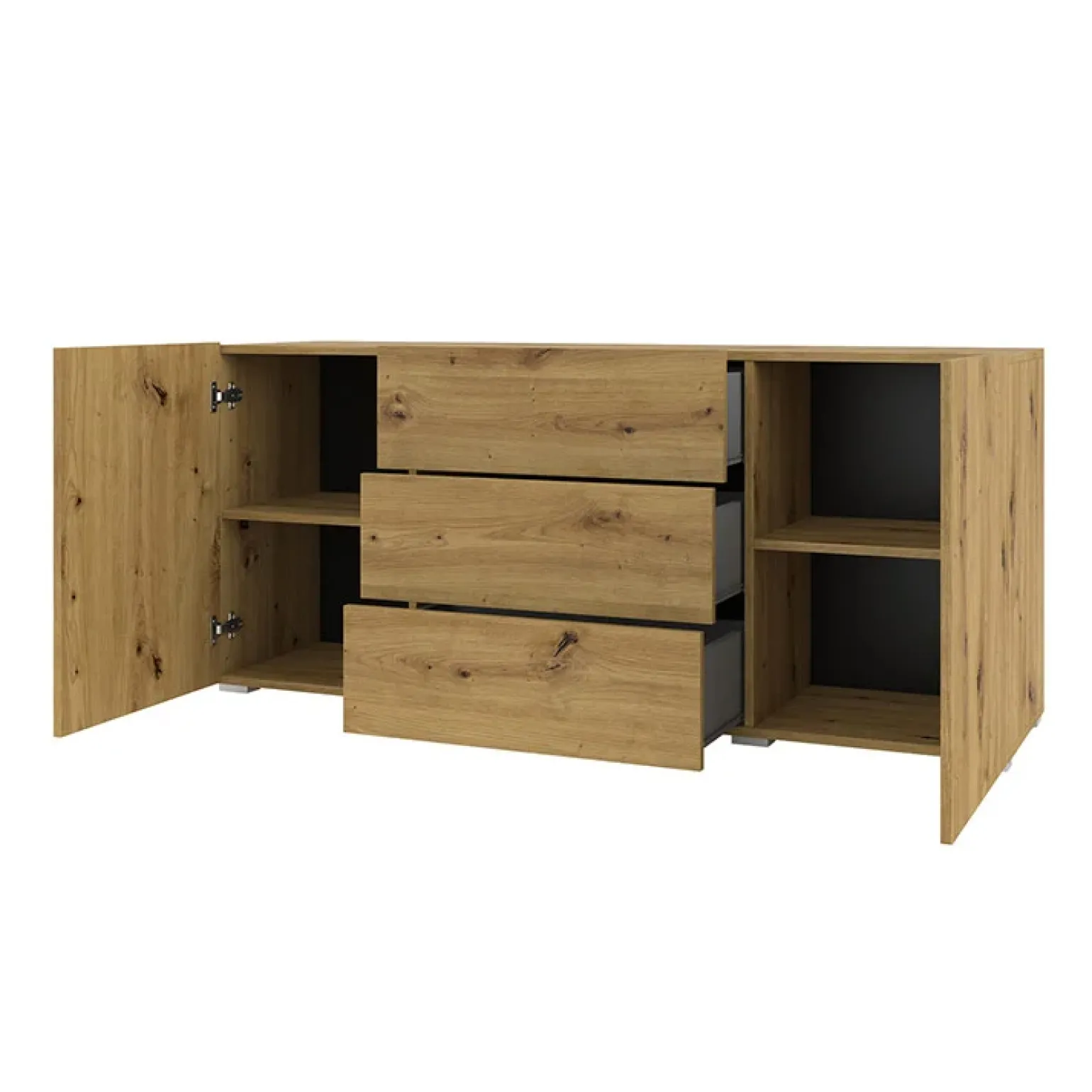 Credenza sospesa 140x63h cm moderna rovere Fusion