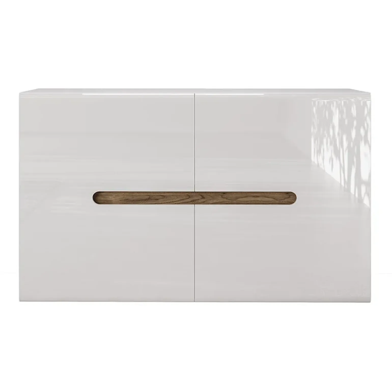 Credenza 120x78cm 2 ante moderna bianco lucido Biancastagno