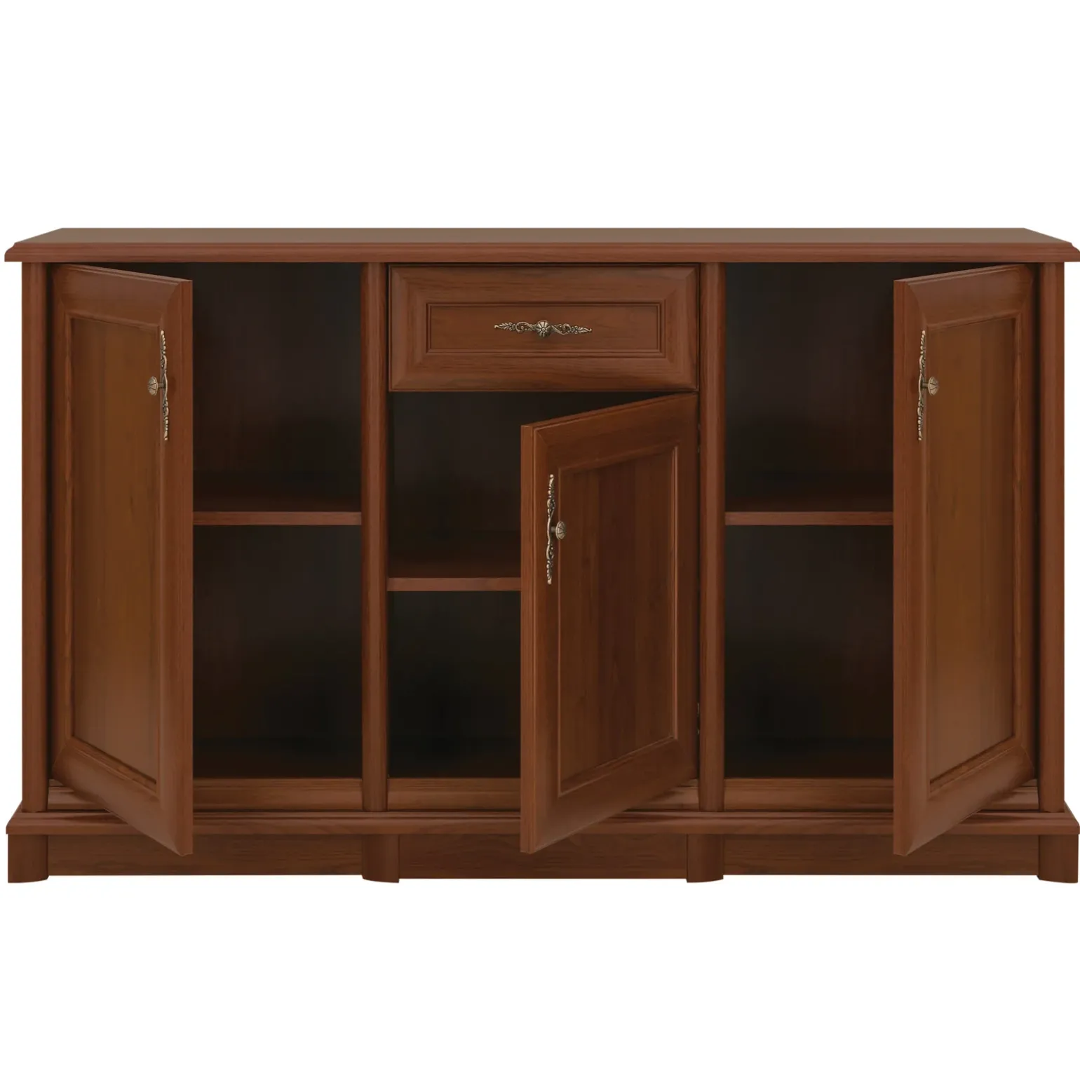 Credenza 153x90h cm 3 ante 1 cassetto arte povera noce Toscana