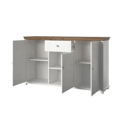 Credenza 160x93h cm 3 ante moderna bianco frassinato rovere Texel
