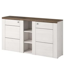 Credenza 155x85h cm 2 ante moderna  pino bianco rovere Paloma 2