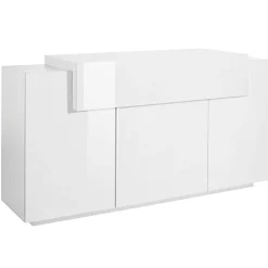 Credenza 160x86h cm 3 ante moderna bianco lucido Milos Gihome®
