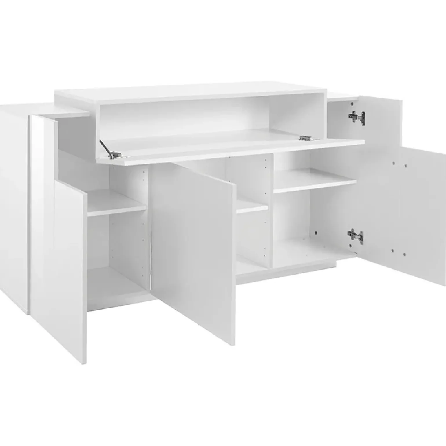 Credenza 160x86h cm 3 ante moderna bianco lucido Milos Gihome®