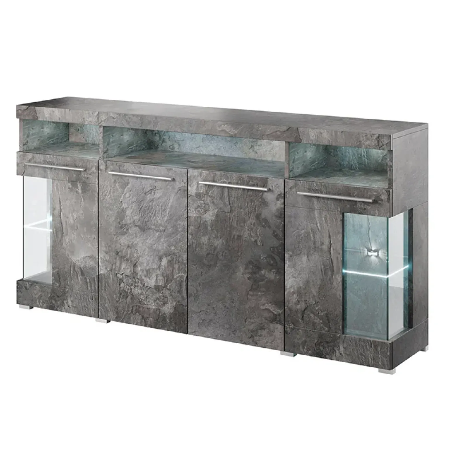 Credenza 182x92h cm 4 ante moderna ossido Frisk