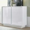 Credenza 92x79h cm 2 ante moderna soggiorno bianco lucido Spirit