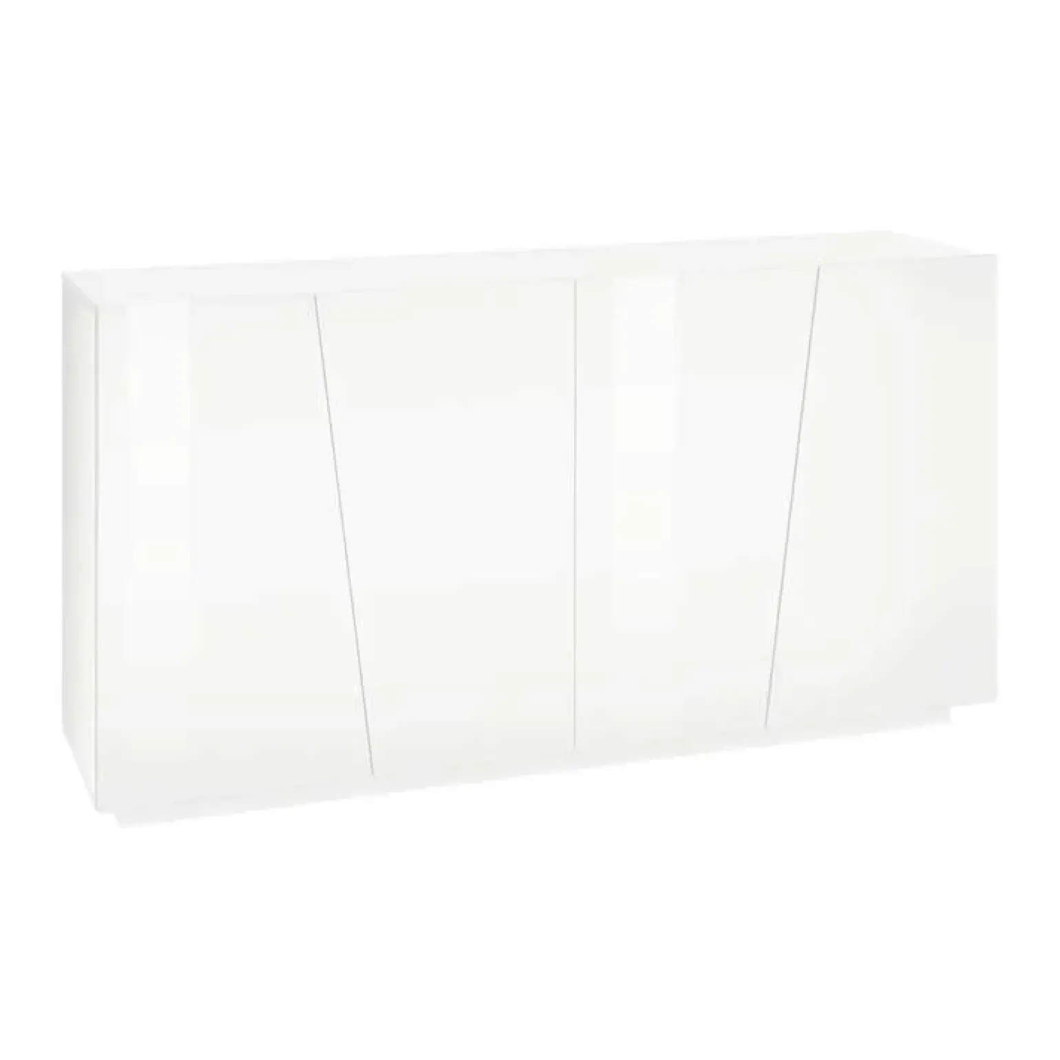 Credenza 159x86h cm 4 ante moderna bianco lucido Candia Gihome®