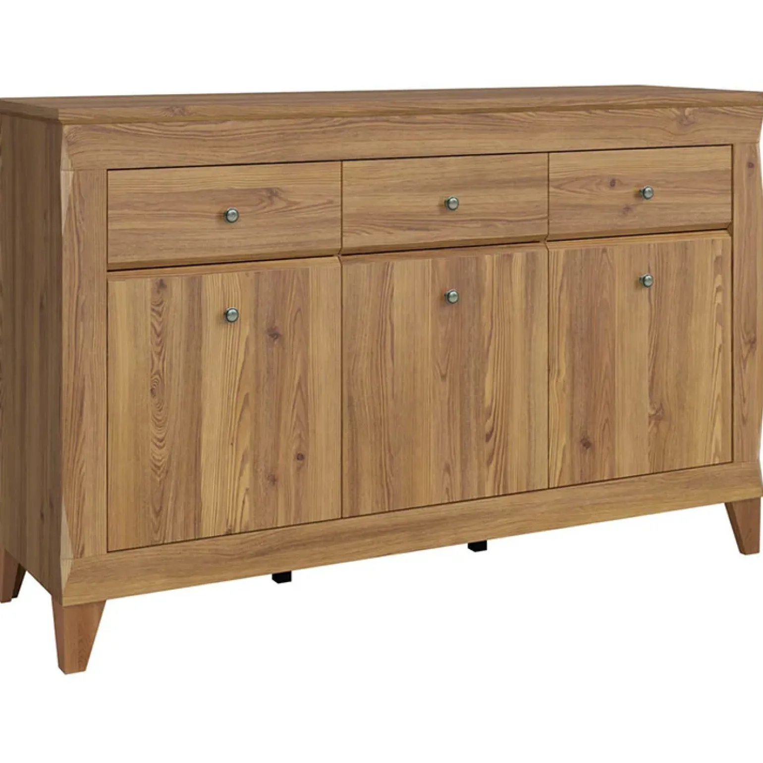 Credenza 156x98h cm 3 cassetti 3 ante rovere scuro Lucca