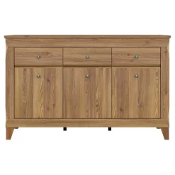 Credenza 156x98h cm 3 cassetti 3 ante rovere scuro Lucca