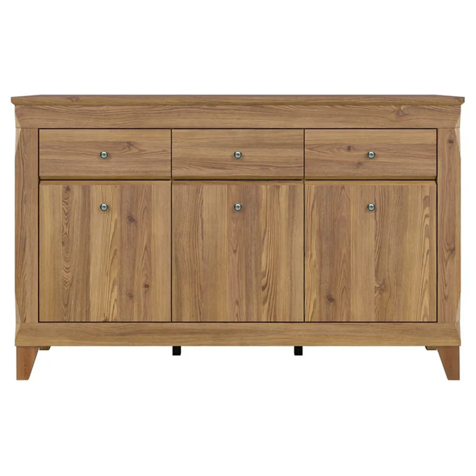 Credenza 156x98h cm 3 cassetti 3 ante rovere scuro Lucca