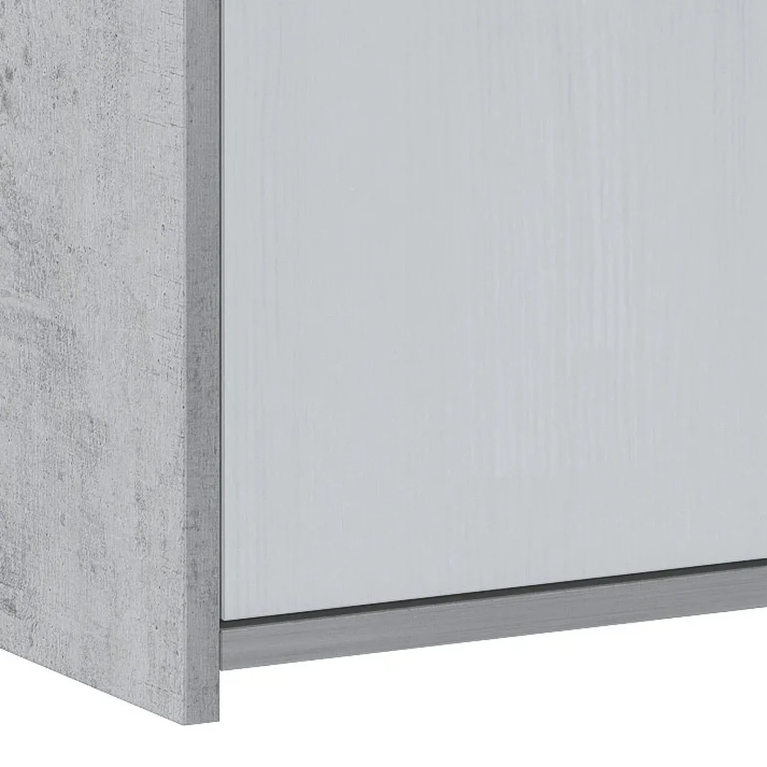 Credenza 114x78h cm moderna bianco opaco cemento Durban