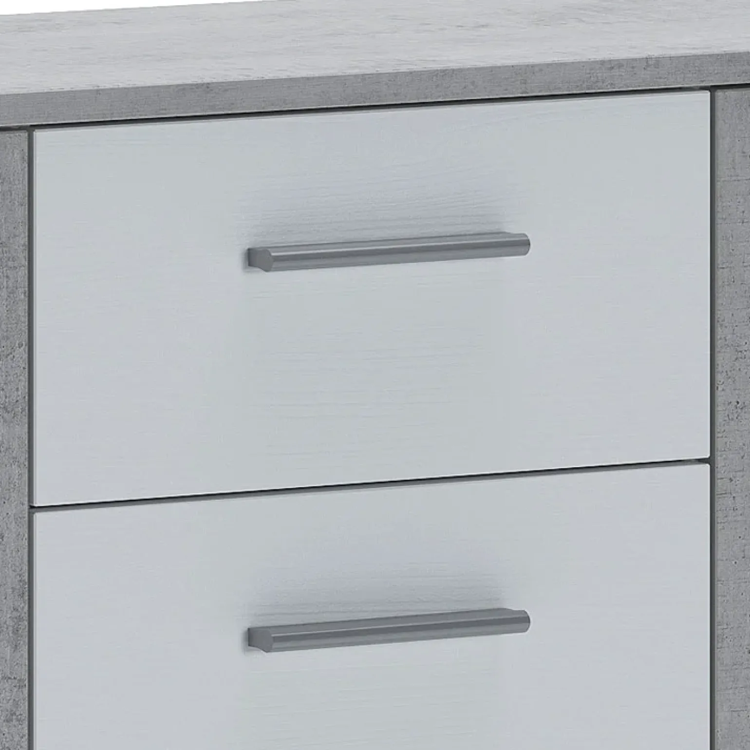 Credenza 114x78h cm moderna bianco opaco cemento Durban
