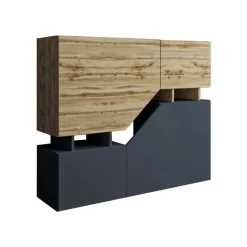 Credenza 120x100h cm moderna design rovere antracite Modesta