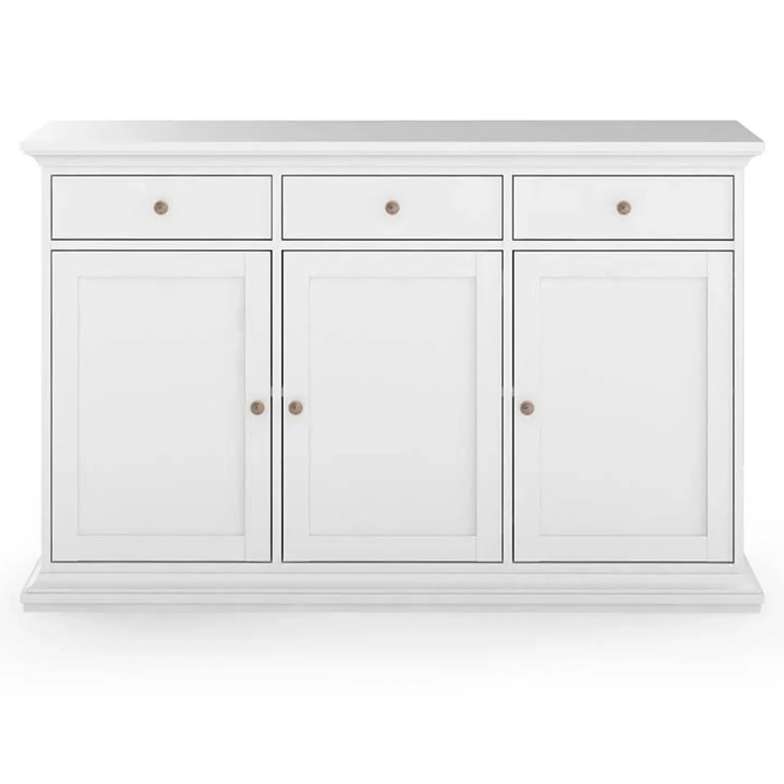 Credenza 143x92h cm shabby bianco opaco Avignon Gihome®