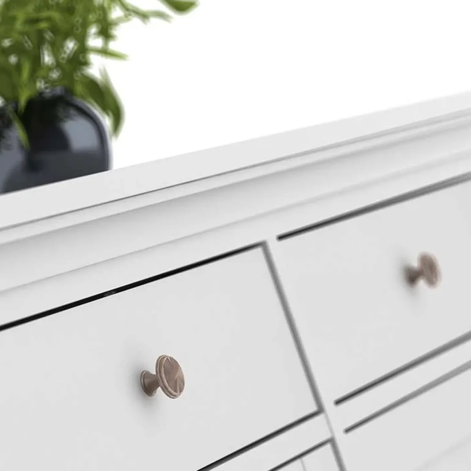 Credenza 143x92h cm shabby bianco opaco Avignon Gihome®