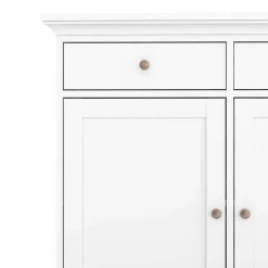 Credenza 143x92h cm shabby bianco opaco Avignon Gihome®