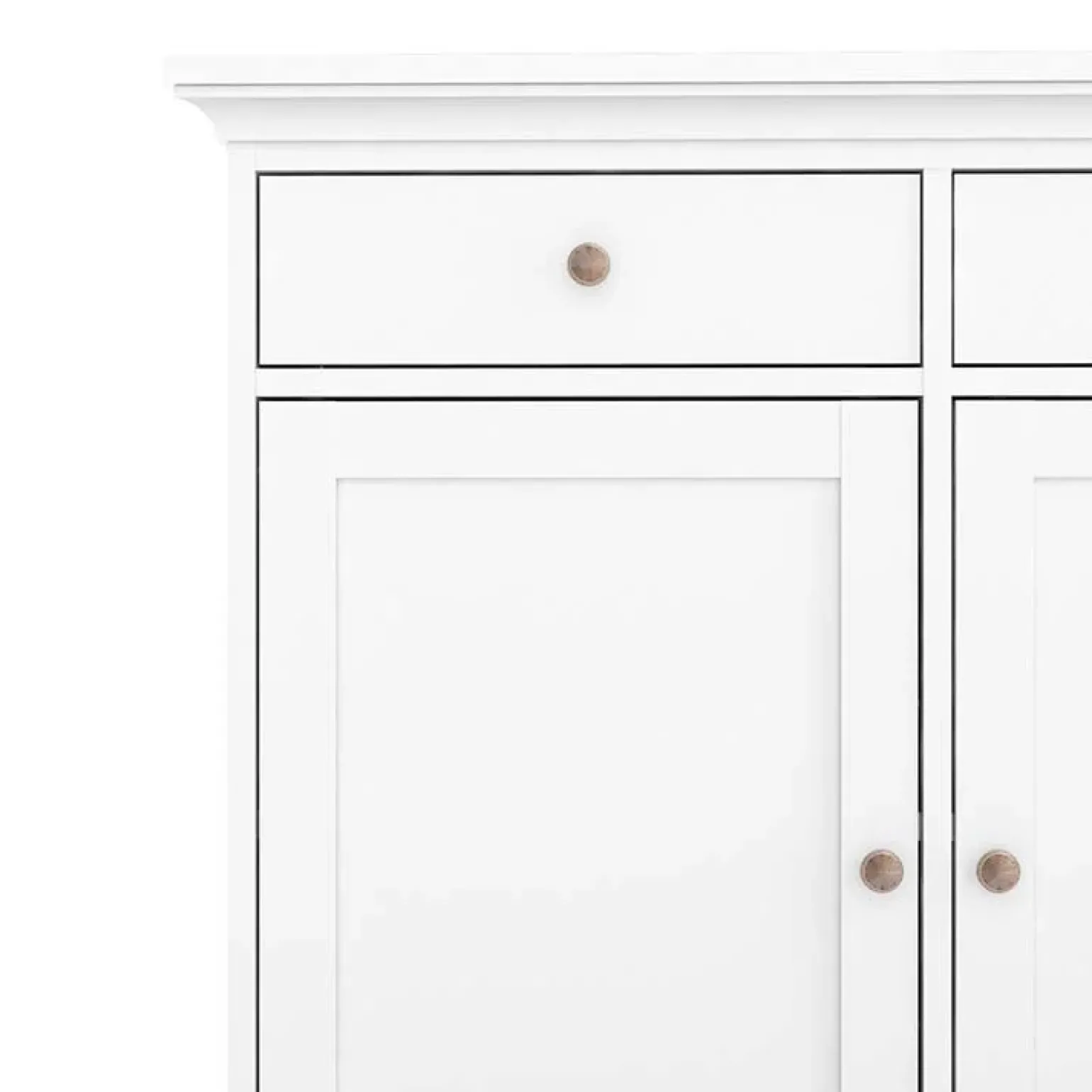 Credenza 143x92h cm shabby bianco opaco Avignon Gihome®