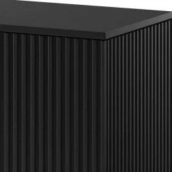 Credenza 160x82h cm soggiorno design industrial rovere nero Nandina