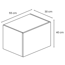 Cubo da terra 55x40h cm 1 anta reversibile rovere chiaro Sunset