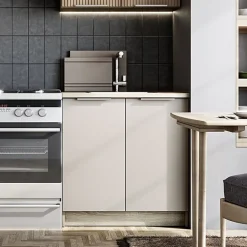 Cucina 240cm completa componibile moderna grigio rovere sonoma Taipei