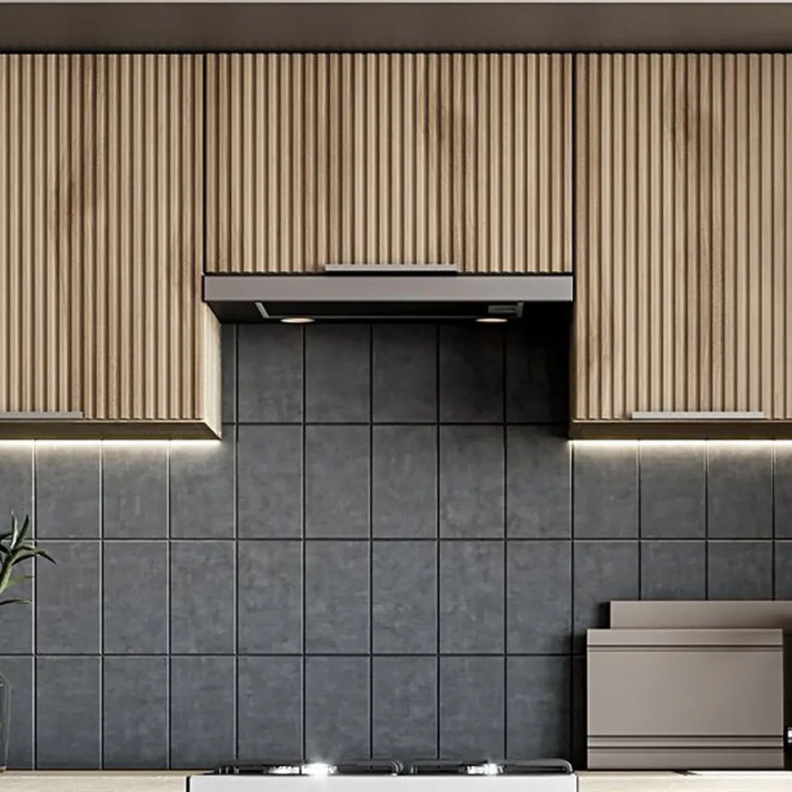Cucina 240cm completa componibile moderna grigio rovere sonoma Taipei