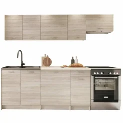 Cucina 240cm completa moderna lineare rovere sonoma Dalia