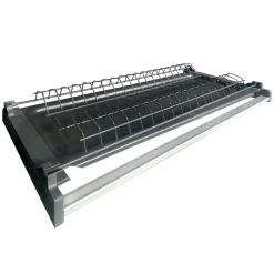 Cucina 255cm componibile lineare moderna antracite grigio pietra Gourmet Elegance