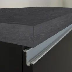 Cucina 255cm componibile lineare moderna antracite grigio pietra Gourmet Pure