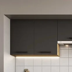 Cucina 240cm moderna componibile standard antracite rovere Urban