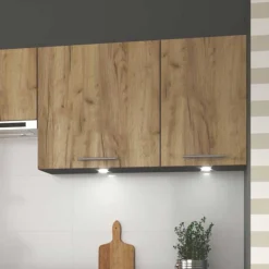 Cucina 240cm moderna componibile lineare quercia antracite Urban