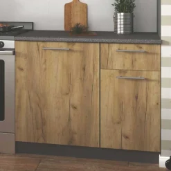 Cucina 240cm moderna componibile lineare quercia antracite Urban