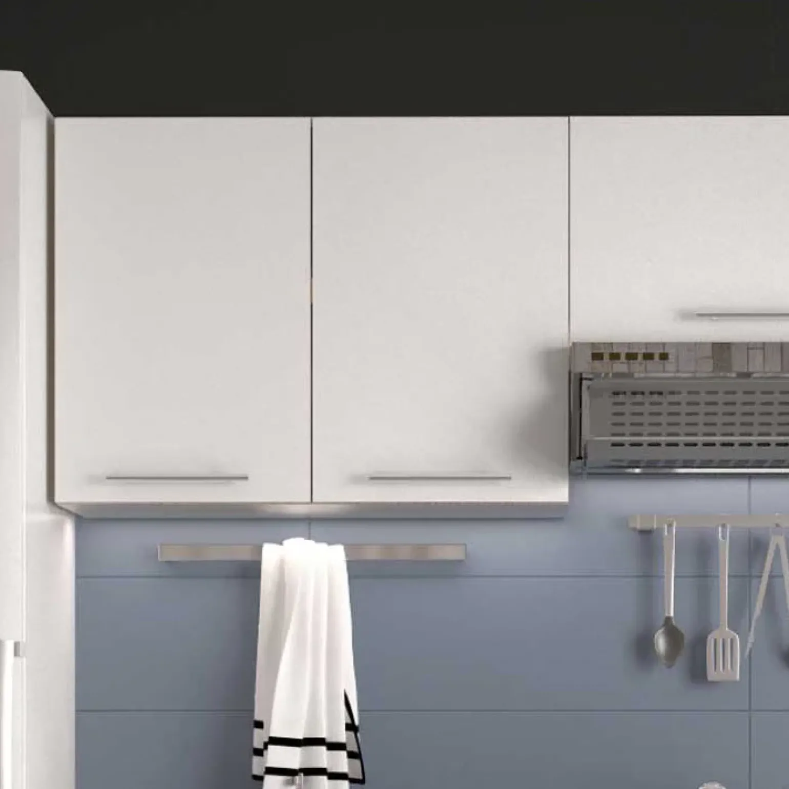 Cucina 240cm moderna componibile bianca rovere Urban
