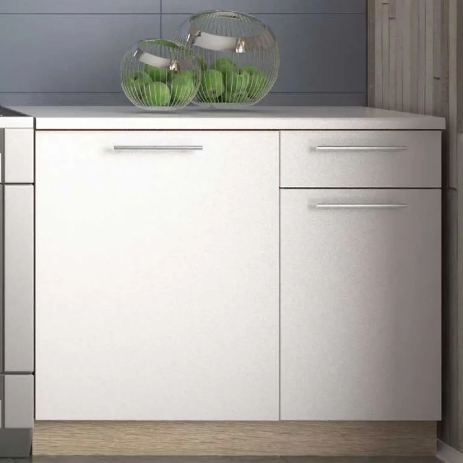Cucina 240cm moderna componibile bianca rovere Urban