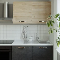 Cucina 240cm reversibile moderna lineare rovere antracite Culinary