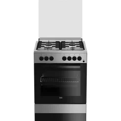 Cucina combinata 4 fuochi con forno elettrico 60x85cm inox Beko