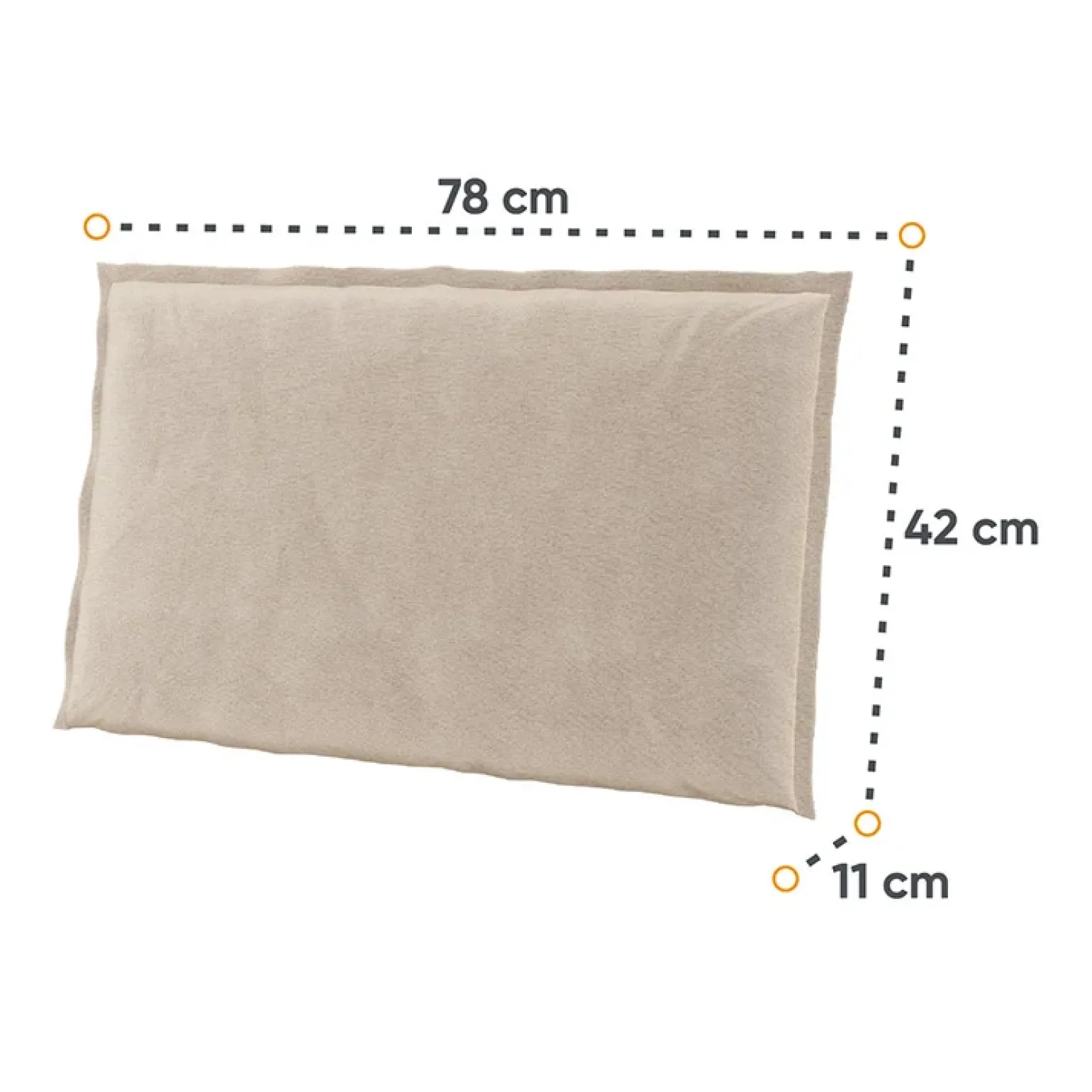 Cuscino decorativo per letto matrimoniale contenitore 160x200cm rovere Noor